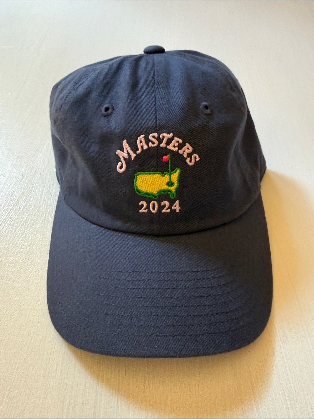 NWT MASTERS HAT 2024 Strapback Dad Cap Mens Navy Golfing Augusta Georgia